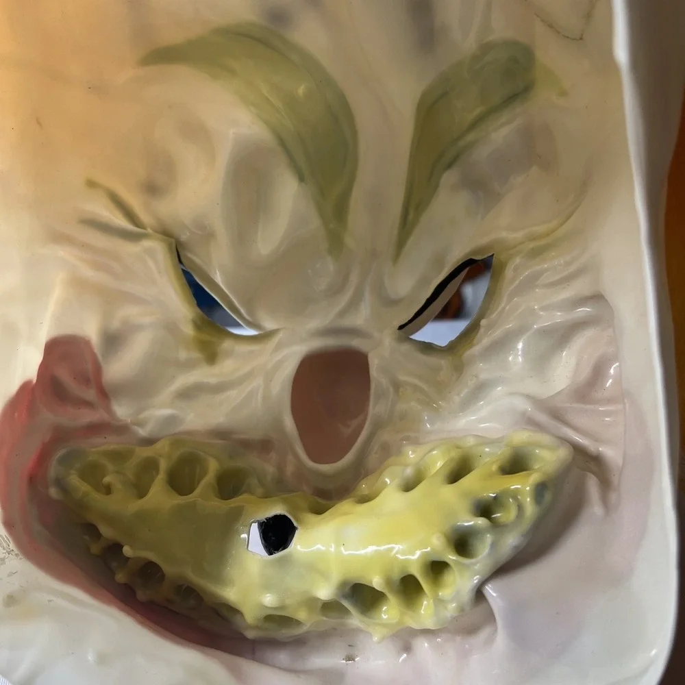 Spirit Halloween Evil Killer Clown Latex Mask Orange Hair Adult Horror